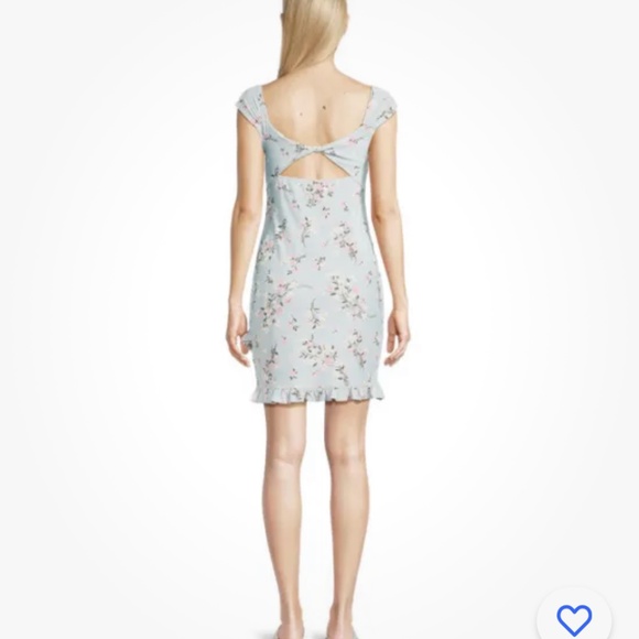 No Boundaries Jade Delight Floral Ruffled Hem Dress Size XL (15-17) NEW - Picture 3 of 8